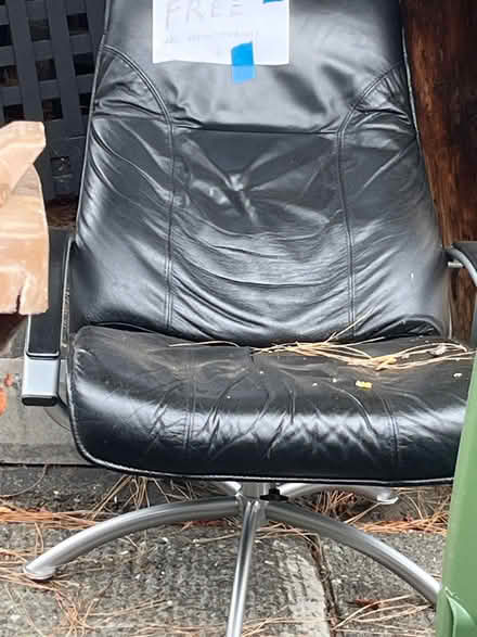 Photo of free Large lounge chair faux leather (503 Bret Harte Road San Rafael) #1