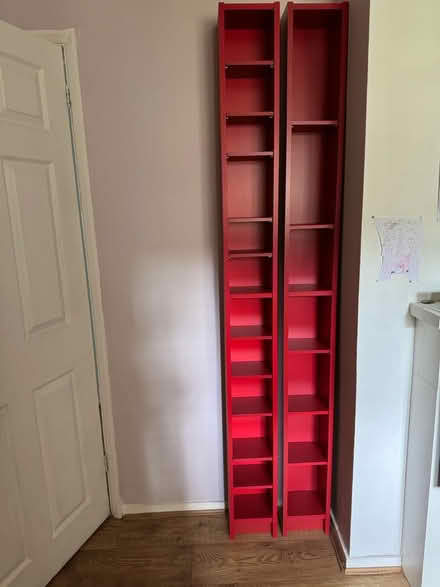 Photo of free Set of 2 Red Shelving Units (OX20) #1