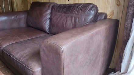 Photo of free Leather 2 seater sofa settee (Little Hallam DE7) #3