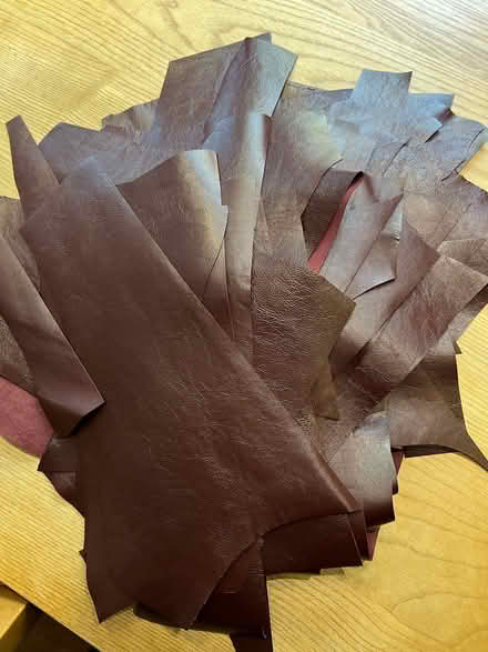 Photo of free Burgundy Leather off-cuts (Peckham SE15) #1