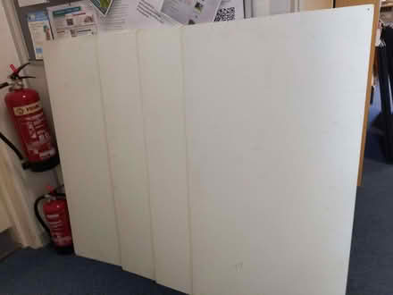 Photo of free White painted wood boards x 2 (Stroud GL5) #1