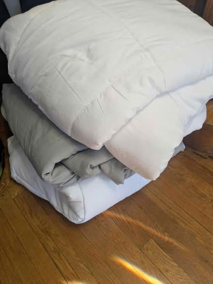 Photo of free Queen size comforter (3 total) (Newport KY) #1