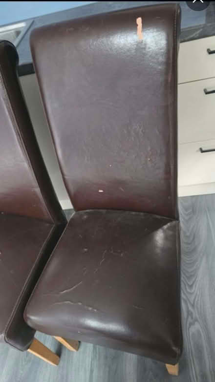 Photo of free Brown Leather Dining Chairs (Barkingside IG5) #2