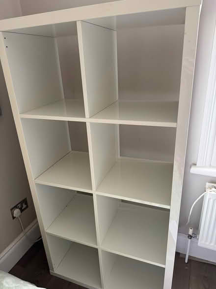 Photo of free Tall wood shelf (Kew) #1