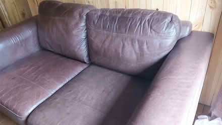 Photo of free Leather 2 seater sofa settee (Little Hallam DE7) #4