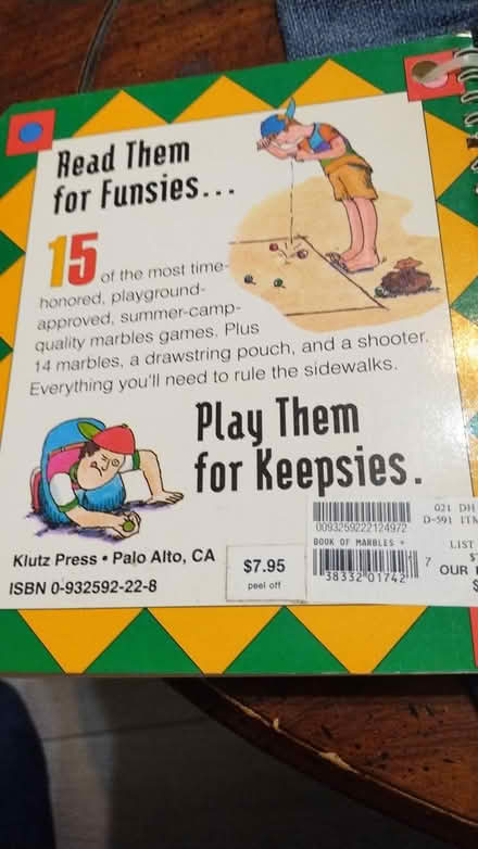 Photo of free The Klutz Book of Marbles (Allen) #2