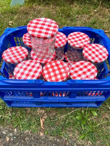 Photo of free Jam jars x 20 (Potterells Farm AL9) #1