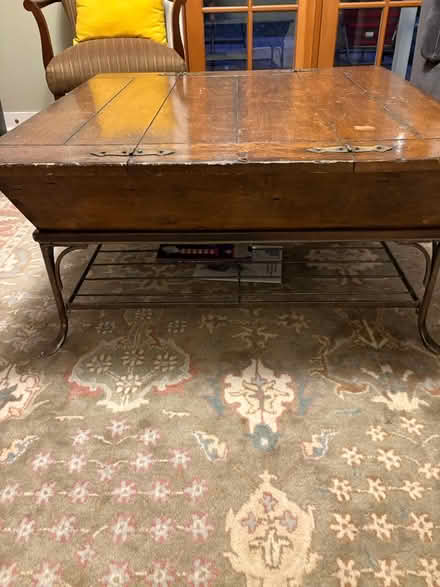 Photo of free Wood and Iron Coffee Table (Montlake) #2