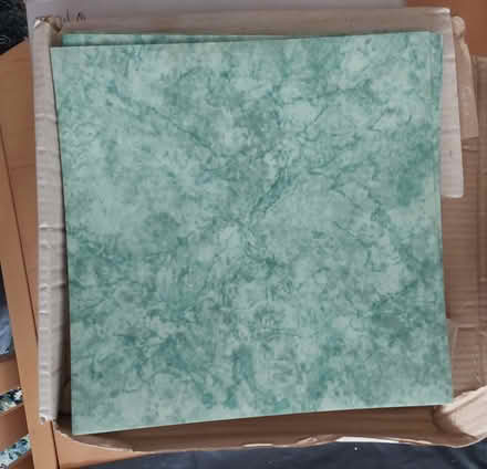 Photo of free Green marble effect vinyl tiles (dorset) #1