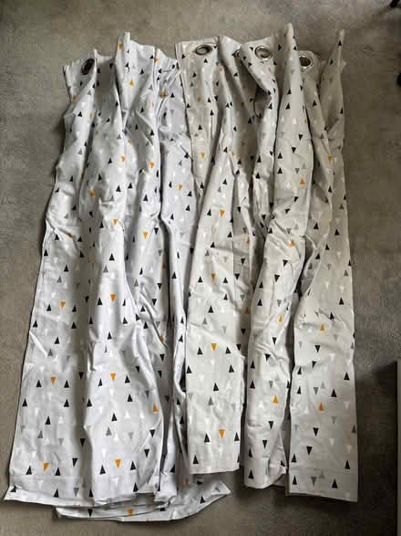 Photo of free Patterned eyelet curtains (Totley S17) #1