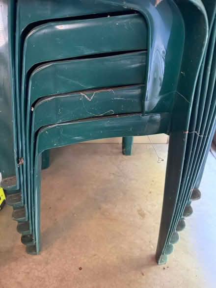 Photo of free Stackable Resin Chairs - 6 (New Market, Md Lake Linganore) #3