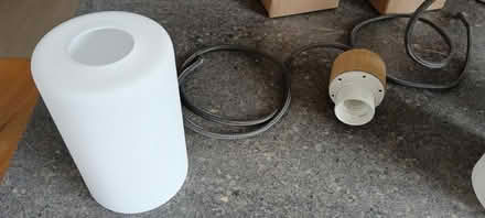 Photo of free 3 glass pendant lamps (West Moors BH22) #2