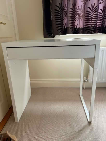 Photo of free Small white Ikea desk (The Gallops, Leopardstown) #1