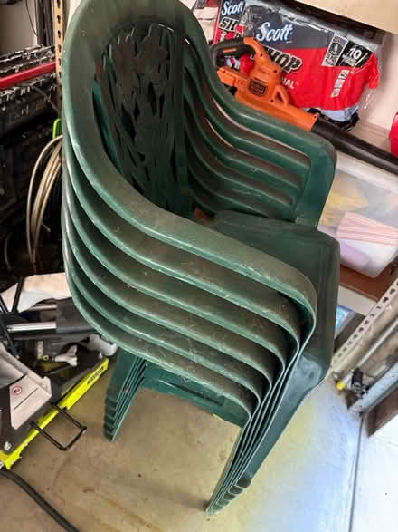 Photo of free Stackable Resin Chairs - 6 (New Market, Md Lake Linganore) #1