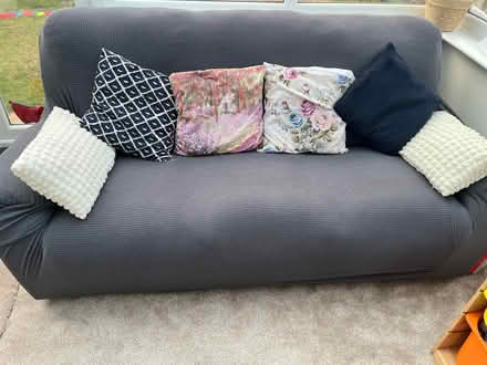 Photo of free Recliner 3 seater sofa and cover (Ulverley Green B92) #2