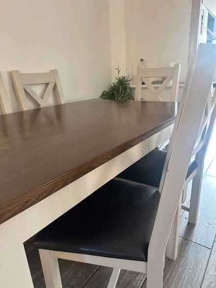 Photo of free Solid wood dining table & 6 chairs (Dublin 13) #1