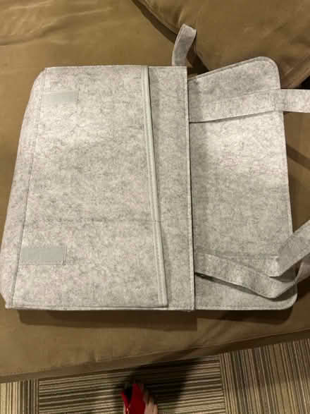Photo of free Bedside hanging caddy - gray felt (Friendship Heights) #2