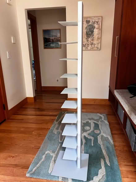 Photo of free Freestanding metal bookcase (Calderon and Mercy) #2