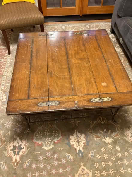 Photo of free Wood and Iron Coffee Table (Montlake) #3