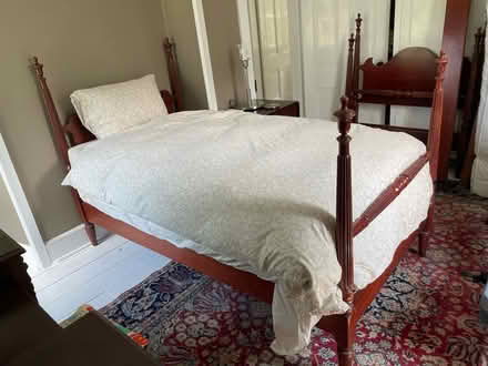 Photo of free Single bed frame, box & mattress (Gardiner) #1