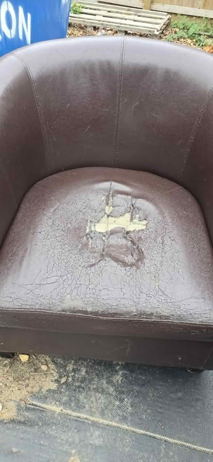 Photo of free Leather bucket chairs (Thames ditton KT7) #3