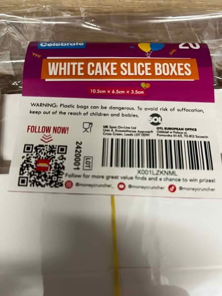 Photo of free Cake slice boxes (Eastbourne BN21) #1