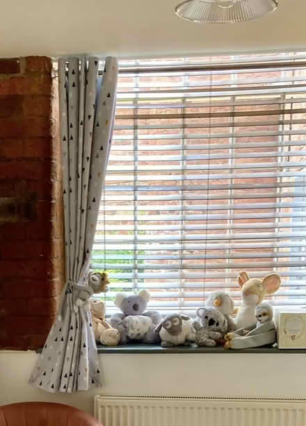 Photo of free Patterned eyelet curtains (Totley S17) #2