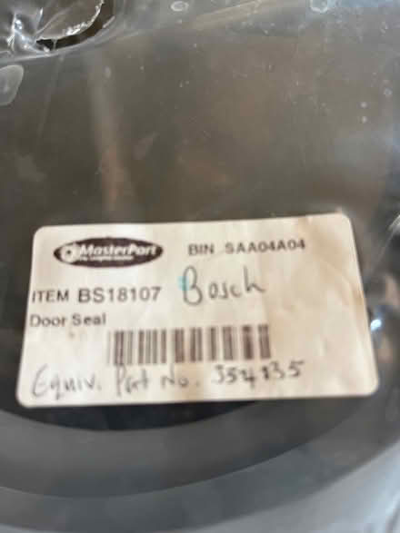 Photo of free Washing machine seal for bosch (Widcombe) #2