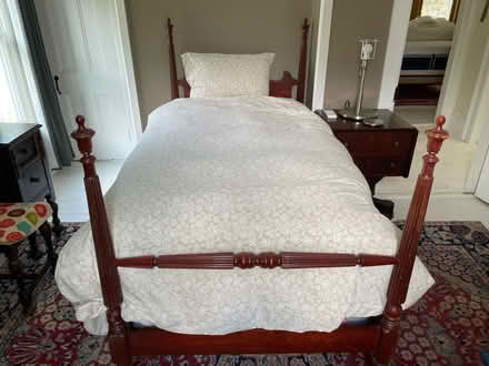 Photo of free Single bed frame, box & mattress (Gardiner) #2