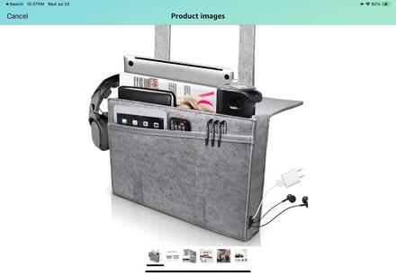 Photo of free Bedside hanging caddy - gray felt (Friendship Heights) #1