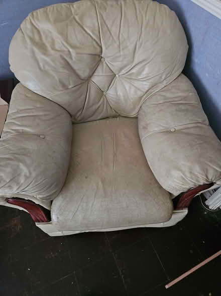 Photo of free Two leather arm chairs (Alvaston DE24) #2