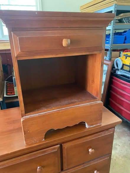 Photo of free Twin bed , night stand and mirror (Martinsville) #1