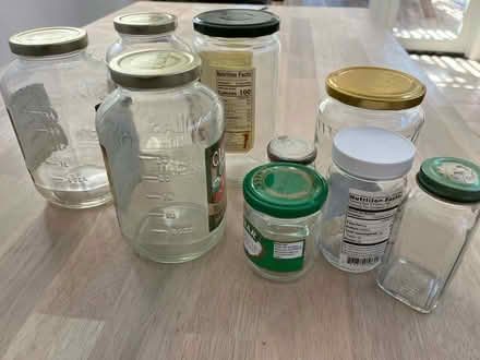 Photo of free glass jars and cups (Lawrence/ El Camino Real) #1