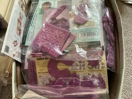 Photo of free High box of rubber crafting stamps (Stone Cross BN24) #2