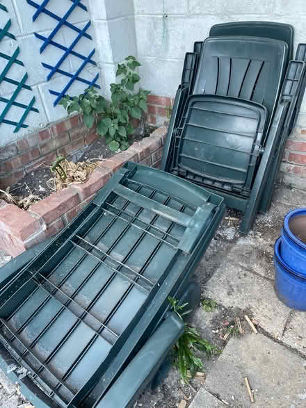 Photo of free Green garden chairs and sunlounger (Parkstone BH12) #3