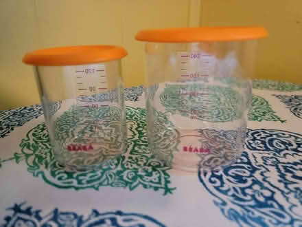 Photo of free 2 Orange Beaba Jars (West 7th) #1