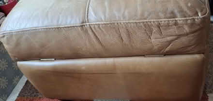 Photo of free Leather Pouffe/Footstool (Mansfield NG19) #3