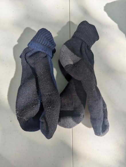 Photo of free 2 pairs long (wool?) warm socks (Davis Square Somerville) #1