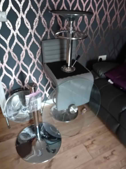 Photo of free 2x leather stools and round table (horsham RH12) #1