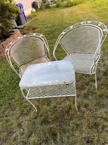 Photo of free Patio chairs and side table (Woodfield Rd & Airpark) #1