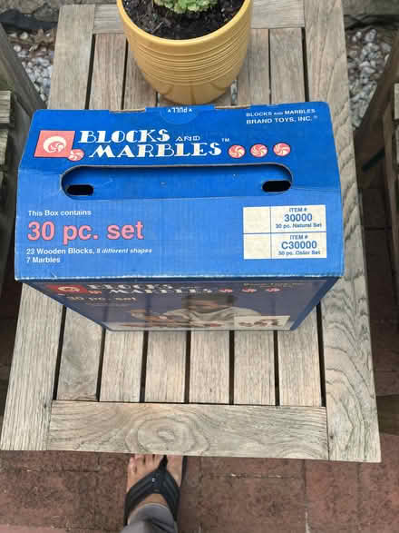 Photo of free Wood blocks and marble toy (Haverford Township) #1