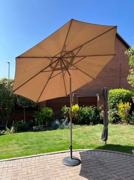 Photo of free Large parasol plus base (Allestree, Derby) #2