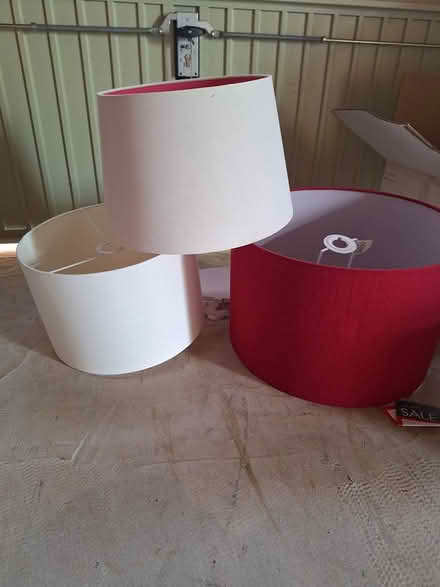 Photo of free 4 lampshades/small corner shelf (Smarden) #1