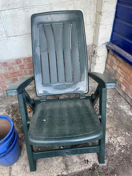 Photo of free Green garden chairs and sunlounger (Parkstone BH12) #1