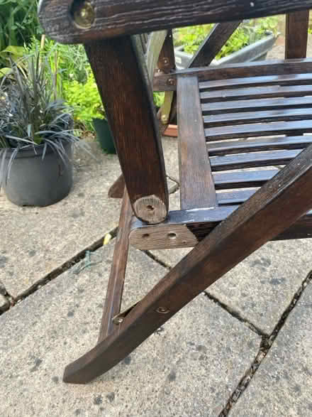 Photo of free Wooden garden patio chair (N11 Bounds Green) #2