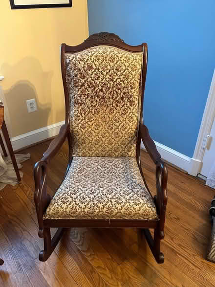 Photo of free Upholstered rocker (Flower and Wayne Aves., SS) #1