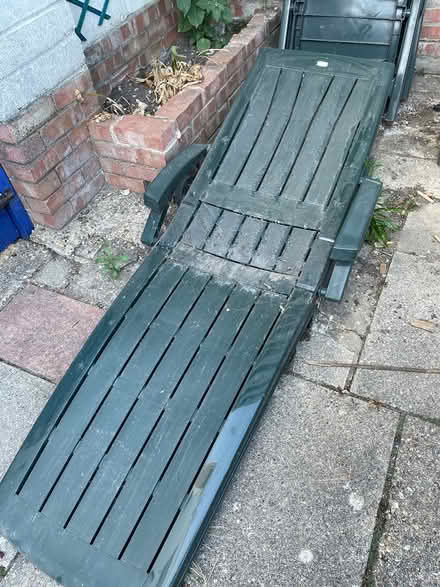 Photo of free Green garden chairs and sunlounger (Parkstone BH12) #2
