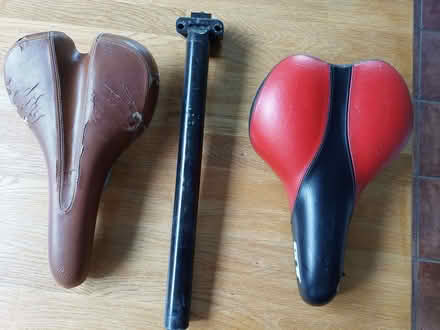 Photo of free Two bike saddles, with a saddle post (Summertown OX2) #1
