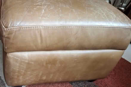 Photo of free Leather Pouffe/Footstool (Mansfield NG19) #2