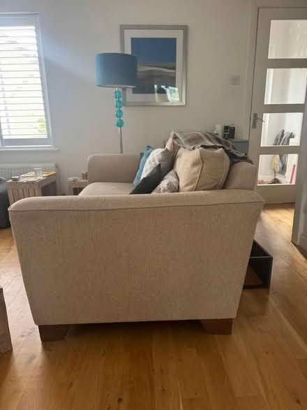 Photo of free M&S 3 seater cream sofa (Bampton OX18) #2
